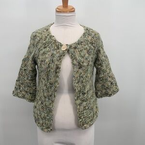 Leo & Nicole Cropped Cardigan Sweater Size M